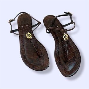 Tory Burch Women's Emmy T-Strap Flat Sandals